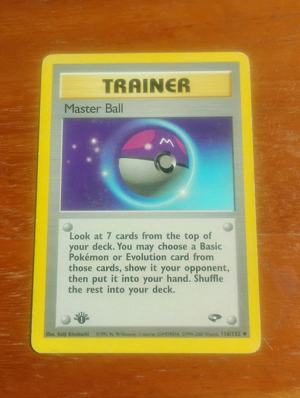 LP WOTC 2000 1st Edition Master Ball Trainer 116/132 Gym Challenge Pokemon Card